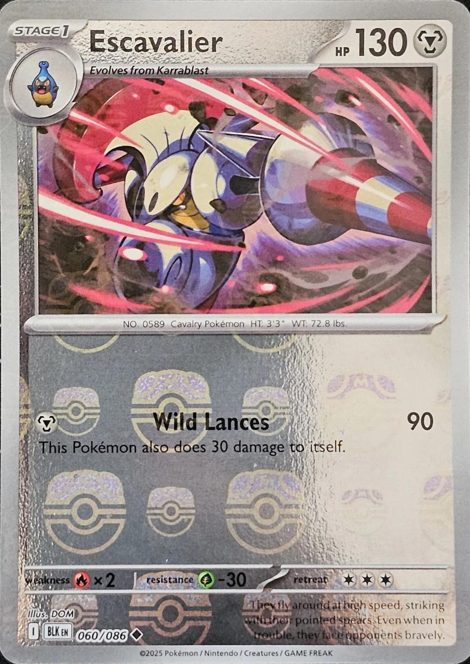 Black Bolt Escavalier [Master-Ball] Pokémon card
